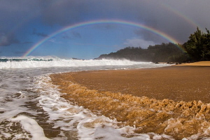 Bend and Bow: Secret Beach, Kauai, Hawaii by Tony Cherbas 